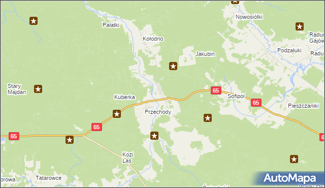 mapa Królowy Most, Królowy Most na mapie Targeo