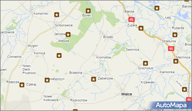 mapa Kromołów, Kromołów na mapie Targeo