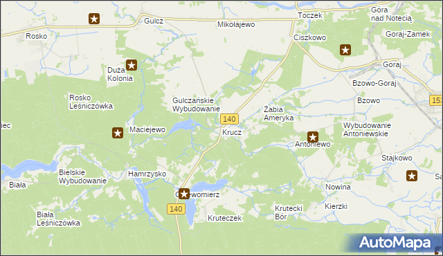 mapa Krucz, Krucz na mapie Targeo