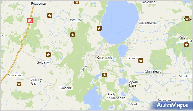 mapa Kruklanki, Kruklanki na mapie Targeo