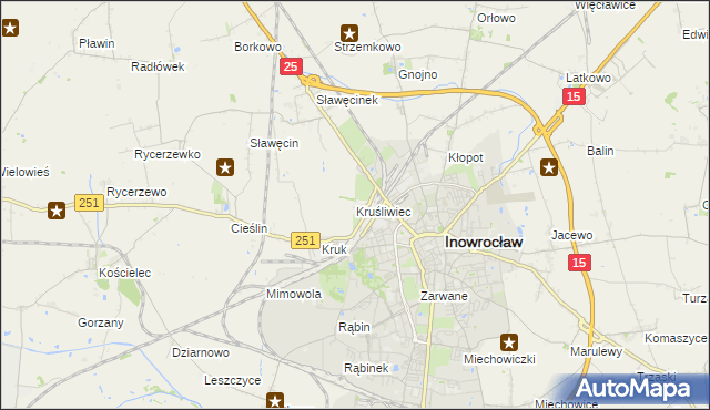 mapa Kruśliwiec, Kruśliwiec na mapie Targeo