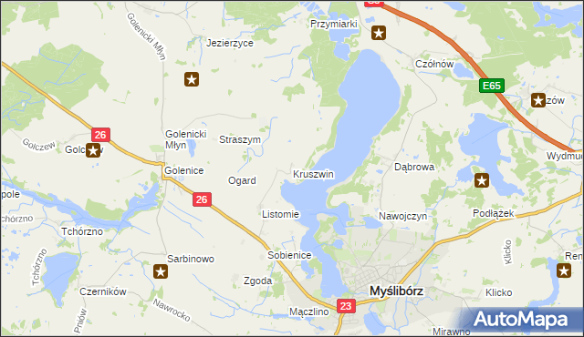 mapa Kruszwin, Kruszwin na mapie Targeo