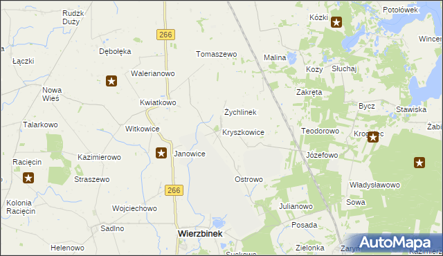 mapa Kryszkowice, Kryszkowice na mapie Targeo