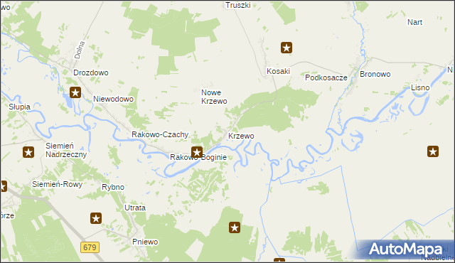mapa Krzewo gmina Piątnica, Krzewo gmina Piątnica na mapie Targeo