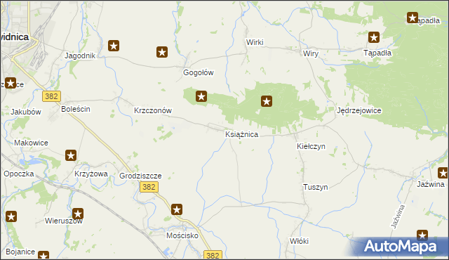 mapa Książnica, Książnica na mapie Targeo