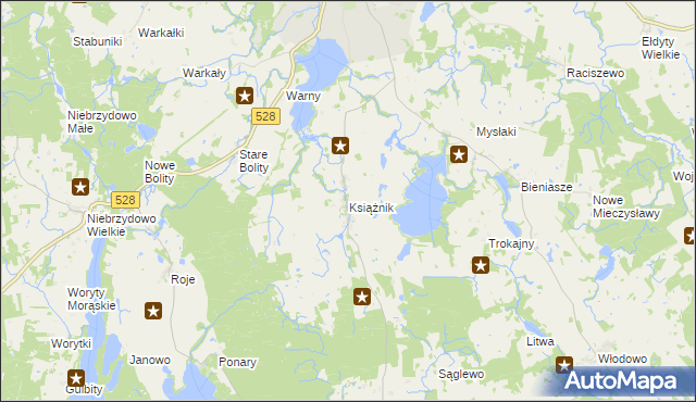 mapa Książnik, Książnik na mapie Targeo