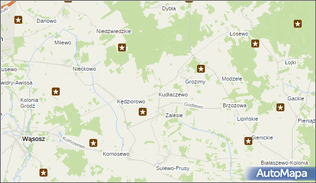 mapa Kudłaczewo, Kudłaczewo na mapie Targeo