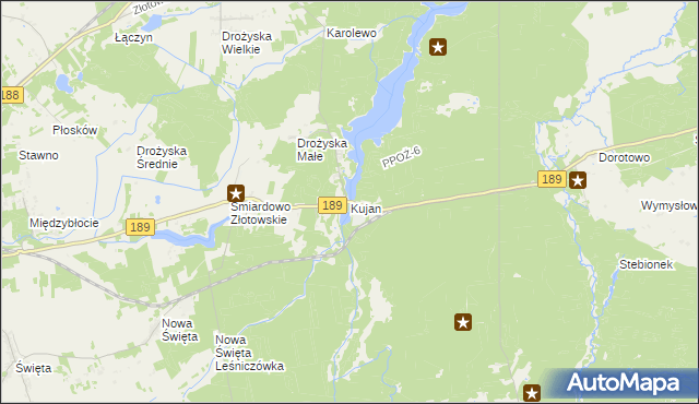 mapa Kujan, Kujan na mapie Targeo