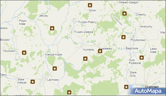 mapa Kumelsk, Kumelsk na mapie Targeo