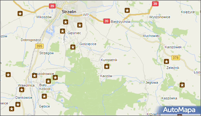 mapa Kuropatnik, Kuropatnik na mapie Targeo