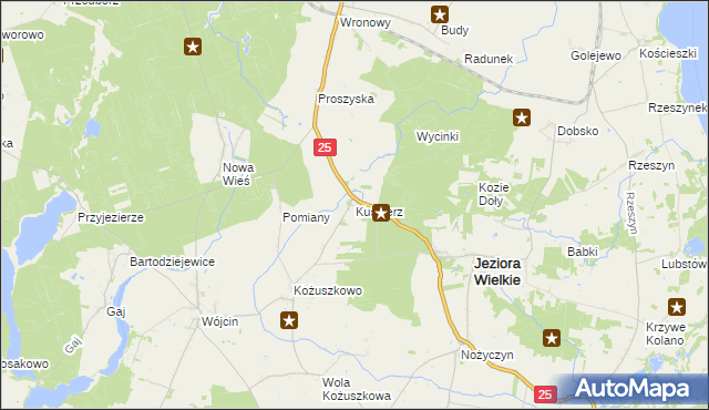 mapa Kuśnierz, Kuśnierz na mapie Targeo