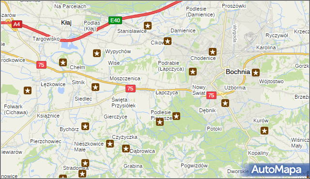 mapa Łapczyca, Łapczyca na mapie Targeo