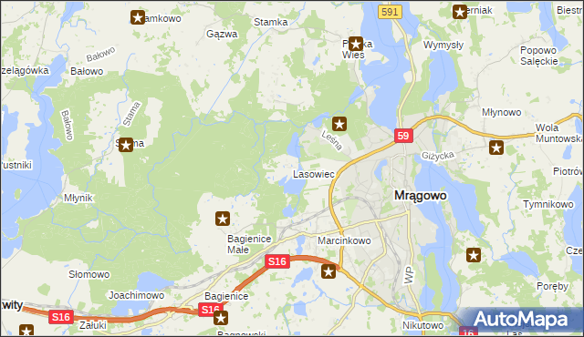 mapa Lasowiec, Lasowiec na mapie Targeo