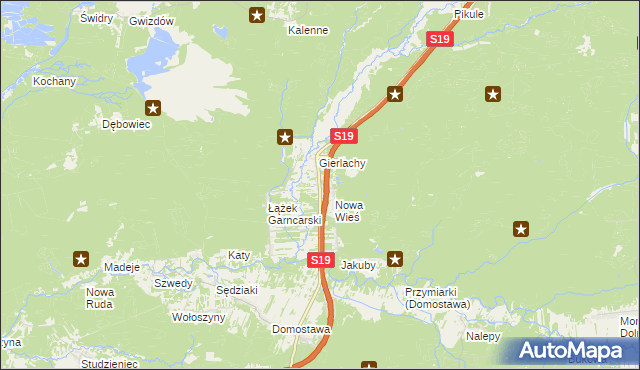 mapa Łążek Ordynacki, Łążek Ordynacki na mapie Targeo