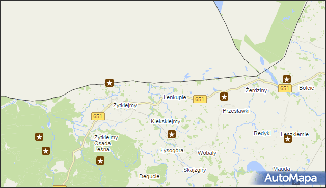 mapa Lenkupie, Lenkupie na mapie Targeo