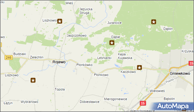 mapa Leśnianki, Leśnianki na mapie Targeo