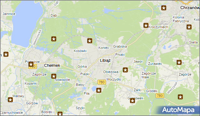 mapa Libiąż, Libiąż na mapie Targeo