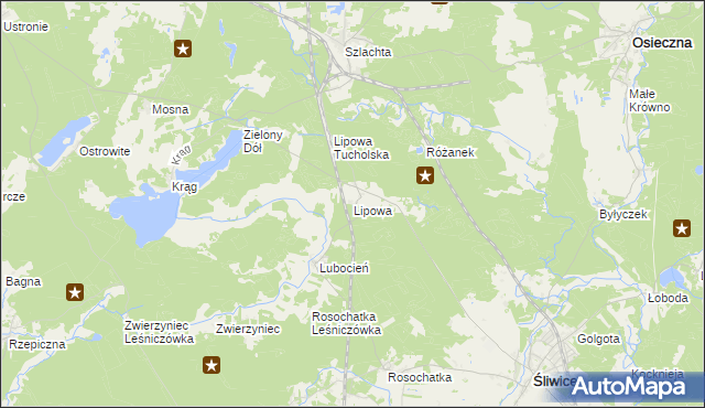 mapa Lipowa gmina Śliwice, Lipowa gmina Śliwice na mapie Targeo