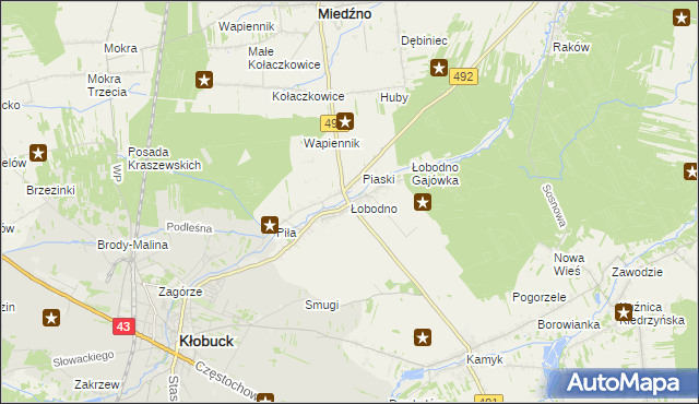 mapa Łobodno, Łobodno na mapie Targeo