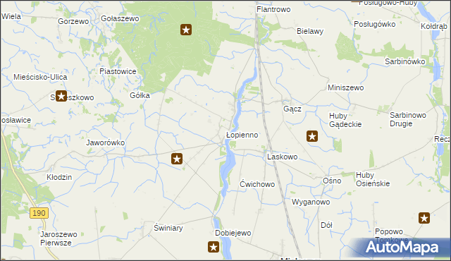 mapa Łopienno, Łopienno na mapie Targeo