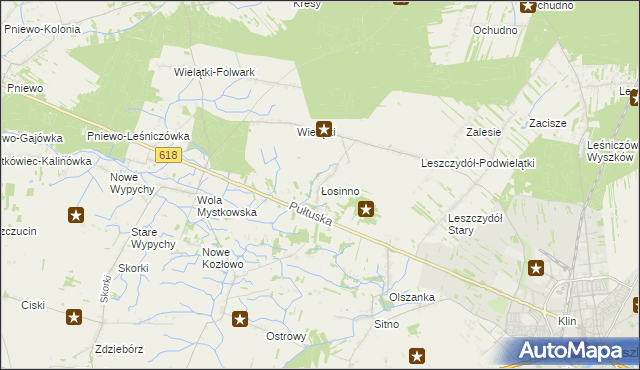 mapa Łosinno, Łosinno na mapie Targeo