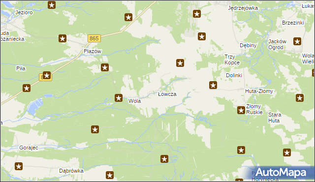 mapa Łówcza, Łówcza na mapie Targeo