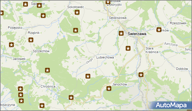 mapa Lubiechowa, Lubiechowa na mapie Targeo