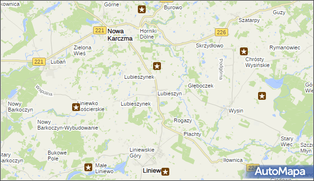 mapa Lubieszyn, Lubieszyn na mapie Targeo