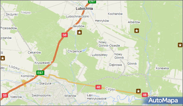 mapa Luboszewy, Luboszewy na mapie Targeo