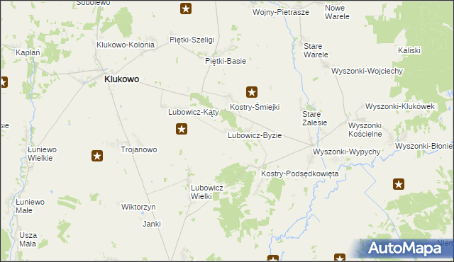 mapa Lubowicz-Byzie, Lubowicz-Byzie na mapie Targeo