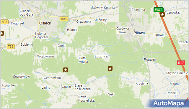 mapa Łucznica, Łucznica na mapie Targeo