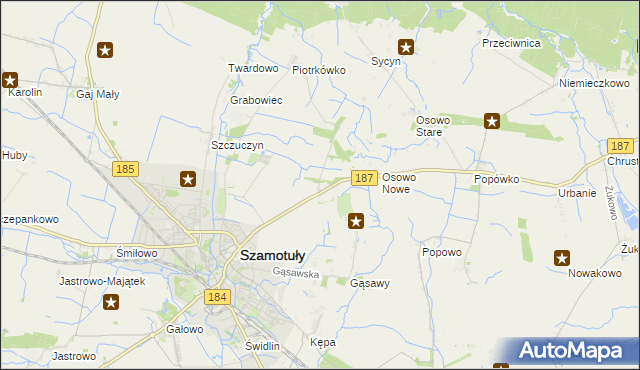 mapa Ludwikowo gmina Szamotuły, Ludwikowo gmina Szamotuły na mapie Targeo