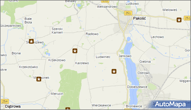 mapa Ludwiniec, Ludwiniec na mapie Targeo