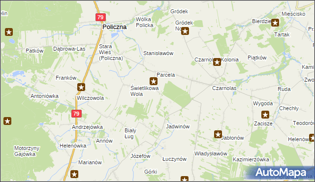 mapa Ługowa Wola, Ługowa Wola na mapie Targeo