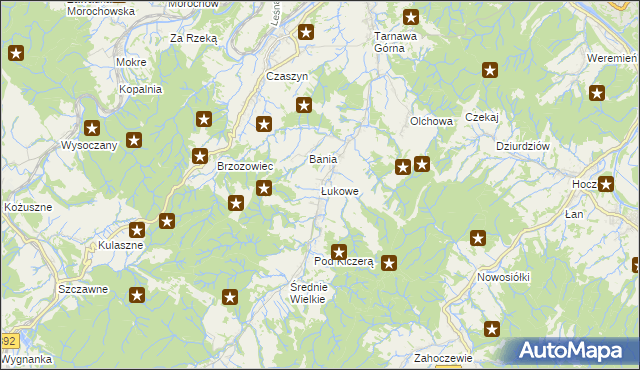 mapa Łukowe, Łukowe na mapie Targeo