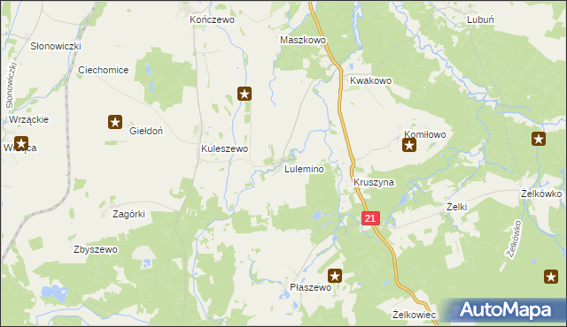 mapa Lulemino, Lulemino na mapie Targeo