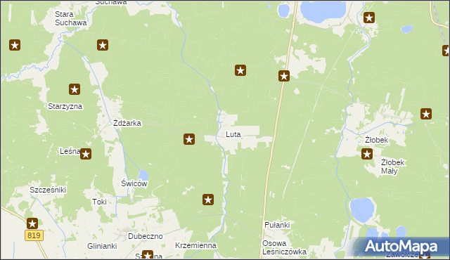 mapa Luta gmina Włodawa, Luta gmina Włodawa na mapie Targeo