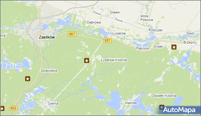 mapa Łysaków-Kolonia, Łysaków-Kolonia na mapie Targeo