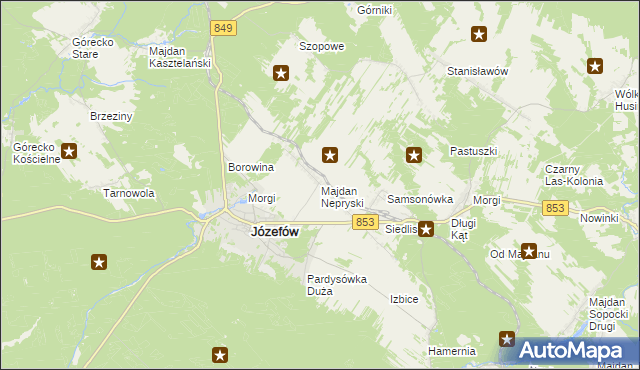 mapa Majdan Nepryski, Majdan Nepryski na mapie Targeo