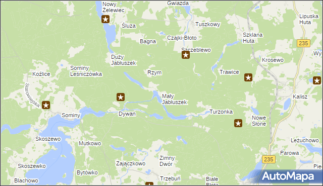 mapa Mały Jabłuszek, Mały Jabłuszek na mapie Targeo