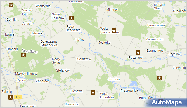 mapa Małyń, Małyń na mapie Targeo