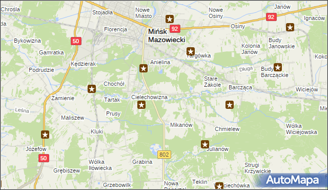 mapa Marianka gmina Mińsk Mazowiecki, Marianka gmina Mińsk Mazowiecki na mapie Targeo