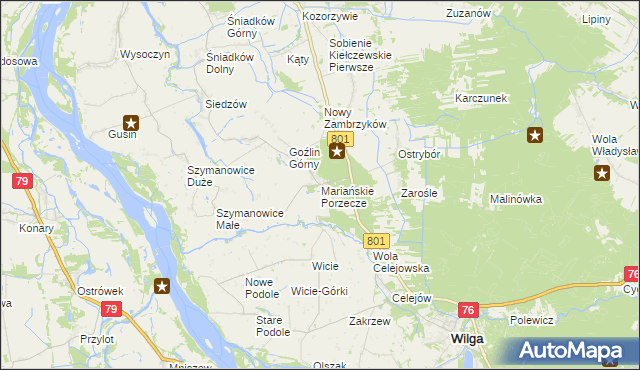 mapa Mariańskie Porzecze, Mariańskie Porzecze na mapie Targeo