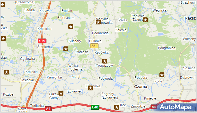mapa Medynia Łańcucka, Medynia Łańcucka na mapie Targeo