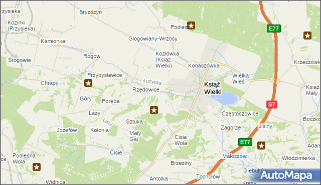 mapa Mianocice, Mianocice na mapie Targeo