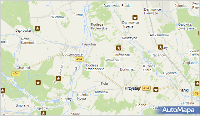 mapa Michalinów, Michalinów na mapie Targeo