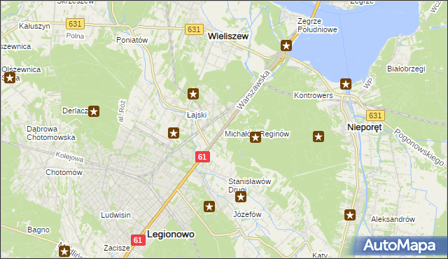 mapa Michałów-Reginów, Michałów-Reginów na mapie Targeo