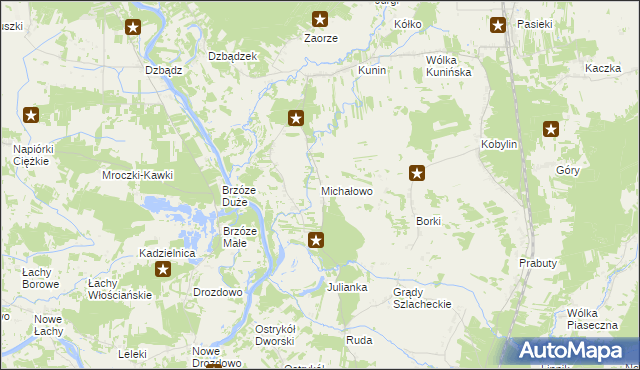 mapa Michałowo gmina Goworowo, Michałowo gmina Goworowo na mapie Targeo