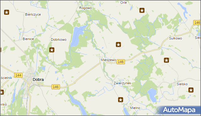 mapa Mieszewo, Mieszewo na mapie Targeo