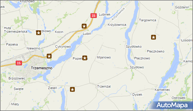 mapa Mijanowo, Mijanowo na mapie Targeo